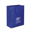 IMPRINTED BLUE Medium Paper Bag 8 W x 4 D x 10" H (100/box | Minimum order - 5 boxes)